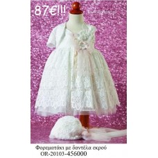 ΦΟΡΕΜΑΤΑΚΙ ΒΑΠΤΙΣΤΙΚΟ ΜΕ ΔΑΝΤΕΛΑ ΕΚΡΟΥ OR-20103-456000